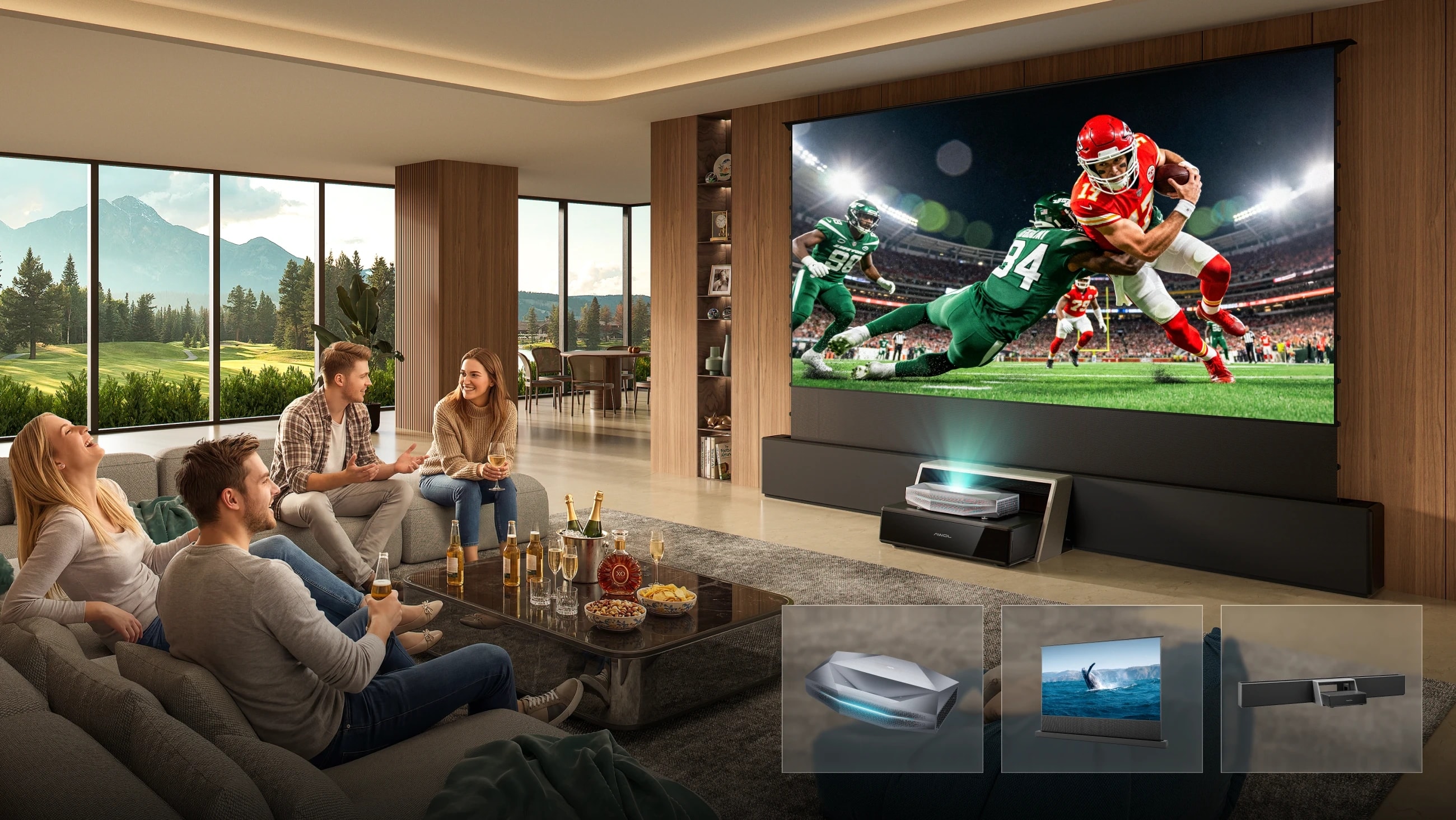 Modern Living Room Smart Cinema Bundle